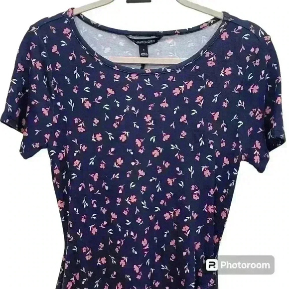 New J.Crew Dress | Blue with Pink Floral Print Dress | XS and S Sizes Available - Picture 2 of 4